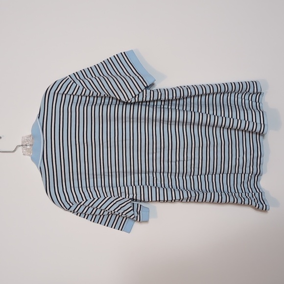 Izod Striped Blue Polo Shirt - Picture 4 of 4
